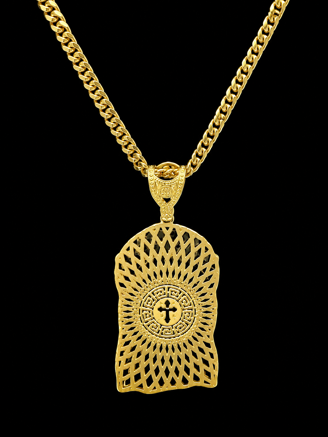 Jesus Face Pendant CZ