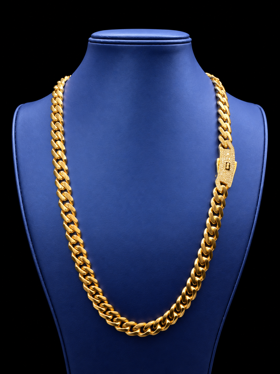10K gold Monaco chain 11.5mm 24 inch